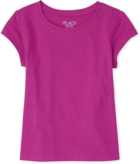 100% Cotton Imported Pull On closure Machine Wash Made fully of cotton for a soft everyday style that holds up A classic t-shirt silhouette with short sleeves and a scoop neck A wardrobe essential for all seasons, this tee goes with everything in her closet The Children's Place offers value-priced clothes and apparel that are fun and easy to put together They'll love this style…you'll love this place Layered T Shirt, Girls Uniforms, Big Fashion, Childrens Place, Short Girls, Girls Shopping, Girls Tshirts, Wardrobe Essentials, Everyday Fashion