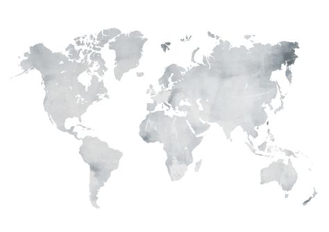 Grey Watercolor World Map Malta Map, Maps Aesthetic, Watercolor World Map, Grey Watercolor, Grey Aesthetic, Dental Kids, Drawn Map, Map Background, Watercolor Map