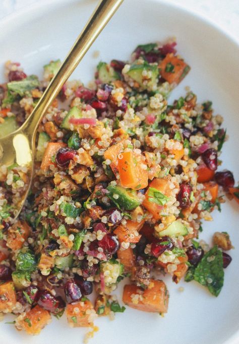 Sumac Dressing, Mediterranean Life, Quinoa Tabbouleh, Orange Honey, Orange Syrup, Pomegranate Molasses, Pickled Red Onions, English Cucumber, Red Onions