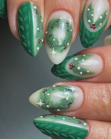 festive Handpainted using all @stellar_gel HF hard structure gel white Rainforest Garden groves Lady liberty Cab sauv Stellar white Inspo @bees.knees.nails ✨ #nails #nailsofinstagram #nailsonfleek #nails💅 #nails2inspire #nailswag #nailstyle #nailsnailsnails #showyourclawssss #nailart #naildesigns #nailsoftheday #naildesign #nailthegram #nailinspo #thenailconnectionxo #nailsmagazine #nailitmag #scratchmagazine #nailpromagazine #stellargel #stellarnails #nailitdaily #showscratch #shining... Christmas Holly Nails, Holly Nails, Rainforest Garden, Lady Liberty, Bees Knees, Nail Pro, Christmas Holly, Nails Magazine, Nails On Fleek