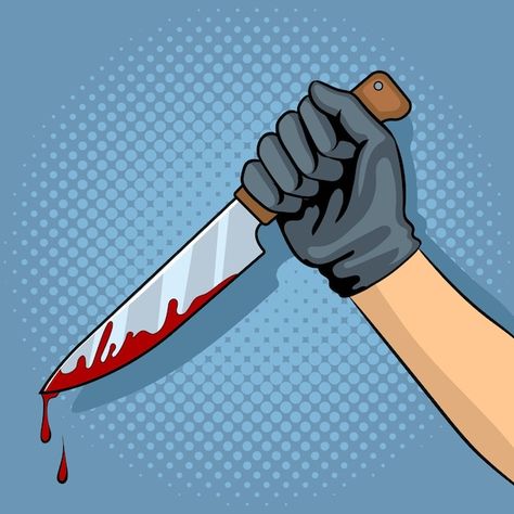 Vector bloody knife in hand pop art vect... | Premium Vector #Freepik #vector #old-poster #old-style #vintage-style #doodle-illustration Horror Themed Party, Pop Art Vector, Human Illustration, Knife Drawing, Retro Vector Illustration, Art Vector Illustration, Illustration Comic, Pop Art Retro, Cartoon Clipart