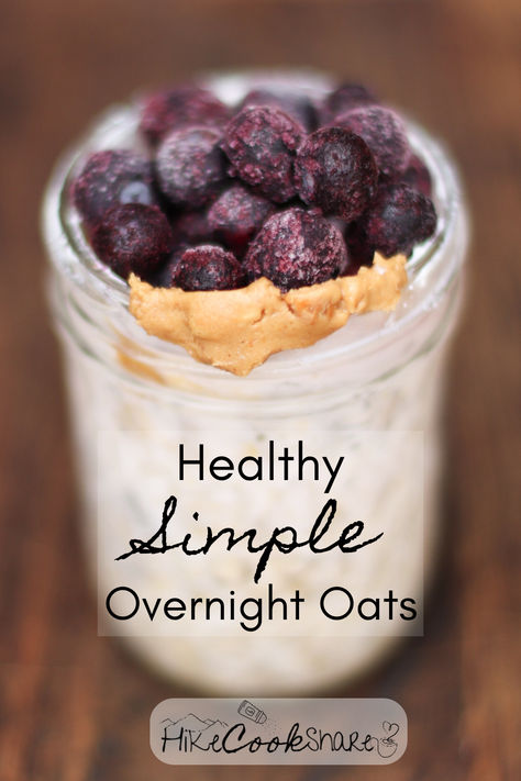 healthy simple overnight oats Overnight Oats And Chia Seeds In A Jar, Protein Overnight Oats With Chia Seeds, Peanut Butter Chia Overnight Oats, Overnight Oats With Water, Over Night Oats In A Jar Peanut Butter, Overnight Oats Peanut Butter And Jelly, Oats With Milk, Matcha Overnight Oats, Peanut Butter Blueberry