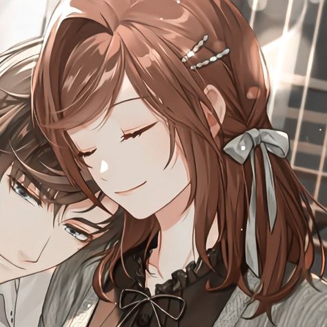 Anime Brown Hair, Tears Of Themis, Anime Love Story, Animated Wallpapers For Mobile, Girl With Brown Hair, Animated Love Images, Avatar Couple, Couples Icons, Anime Love Couple