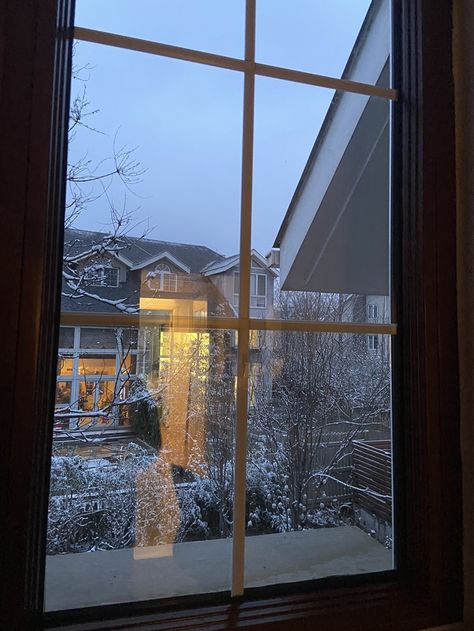 snowy winter window view Winter View From Window, Romanticising Winter, Snowy Window, High Windows, Wonder Land, Winter Window, Snowy Winter, Window View, Snowy Day