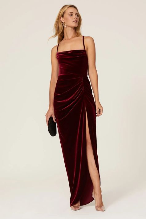 Jasalina Velvet Gown by Amanda Uprichard | Rent the Runway Terry Cloth Dress, Empire Maxi Dress, Holiday Maxi Dress, Velvet Gown, Amanda Uprichard, Burgundy Velvet, Maxi Dress Cocktail, Rent The Runway, Floor Length Dresses