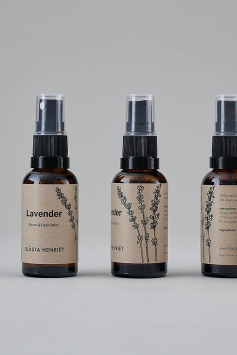 100% Natural Lavender Room and Linen Mist. Helps aid sleep, reduce stress and improve mood. Made with pure essential lavender oil distilled in France. Comes with free shipping + Gift Wrap option available. Room Spray Packaging, Lavander Oil, Essential Oils Packaging, Essential Oil Packaging, Lavender Ideas, Linen Mist, Cosmetic Labels Design, Lavender Pillow, Room Mist