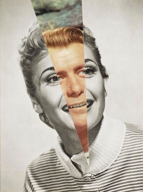 Face Values: The Surreal and Disturbing Collage Portraits of John Stezaker - Flashbak Concealment Art, Rosanna Jones, Altered Faces, Distorted Portraits, Tracy Chevalier, John Stezaker, Distortion Photography, Distortion Art, Collage Portraits