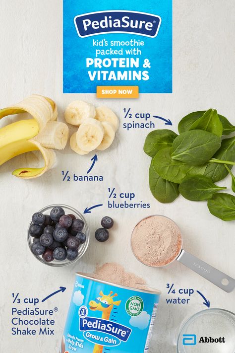 Pediasure Smoothie Recipes, Pediasure Smoothie, Kid Smoothie Recipes, Pediasure Recipe Kids, Pediasure Recipes, Smoothies For Toddlers, Protein Powder For Kids, Toddler Smoothie Recipes, Baby Smoothies