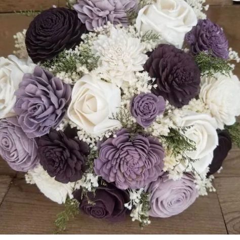 Roses Rad (@rosrad46) posted on Instagram: “For any celebrate you can order flower order and make your party more beautiful” • Dec 29, 2021 at 4:31pm UTC Flower Bouquet Lavender, Wood Wedding Flowers, Hoco Bouquet, Plum Wedding Bouquet, Handfasting Ideas, Wedding Flower Alternatives, Wooden Flower Bouquet, Lavender Bridal Bouquet, Bouquet Lavender