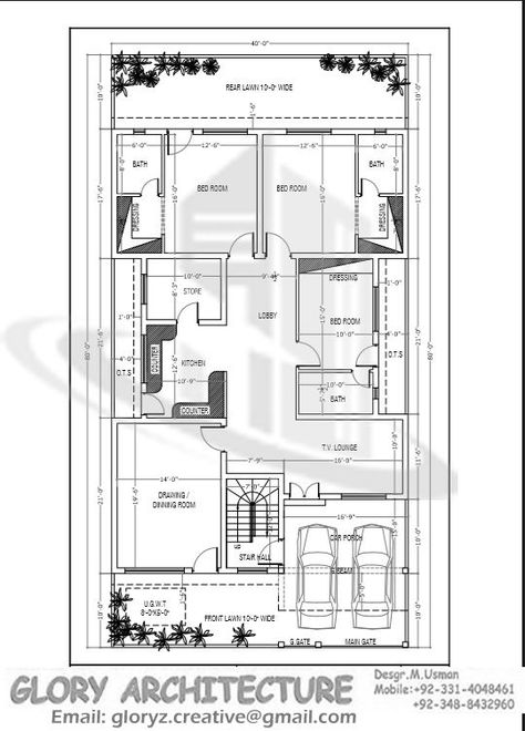 40x80 House Plans, House Layout Drawing, 80 House, Pakistan House, 40x60 House Plans, 10 Marla House Plan, 30x50 House Plans, House Drawings, House Design Plans