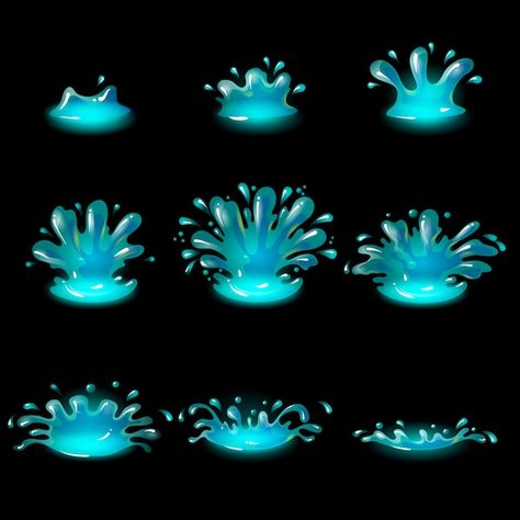 Free vector cartoon water drop burst ani... | Free Vector #Freepik #freevector #explosion #cartoon-explosion #explosion-effect #boom Cartoon Water, Cricut Mat, Coloring Tutorial, Vector Cartoon, Cartoon Background, Art Tutorial, Digital Art Tutorial, Dark Background, Water Drops