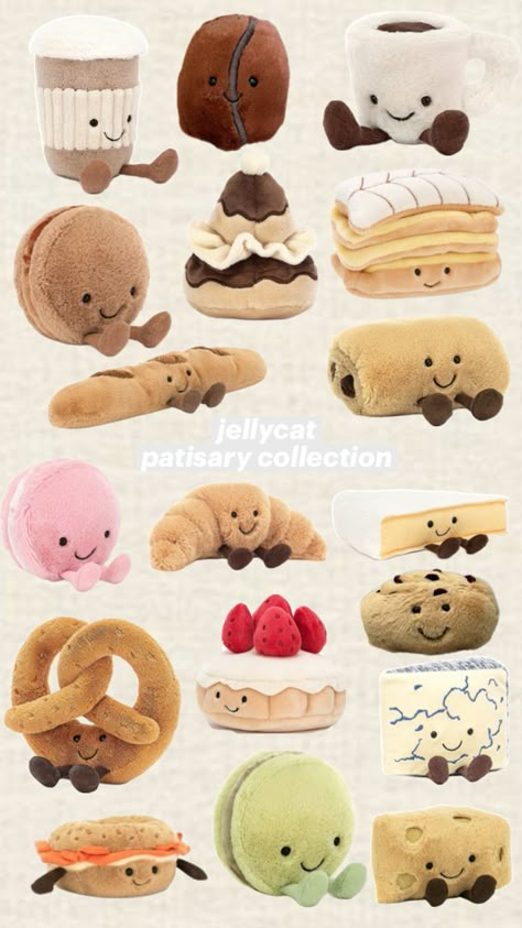 Air Dry Clay Jellycat, Jelly Cat Clay Ideas, Jellycat Clay Ideas, Food Jellycat, Jellycat Drawing, Clay Jellycat, Jellycat Food, Cute Clay Ideas, Aesthetic Clay