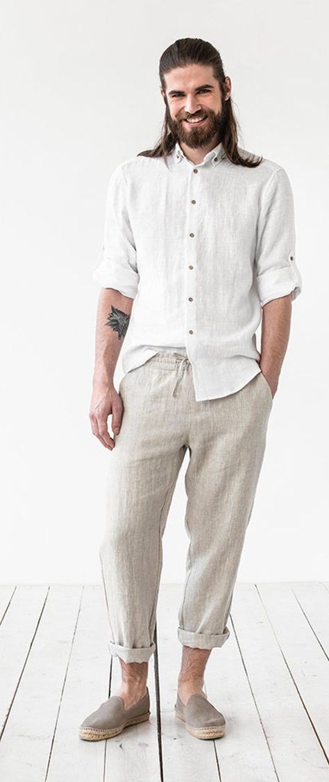 Summer Bottoms- Linen Pants For Men Linen Pants Outfit For Men, Mens Linen Pants Outfit, Linen Clothes Men, Linen Pants Outfit Men, Linen Outfits For Men, Summer Pants Men, Men Linen Pants, Linen Pants For Men, Linen Pants Men