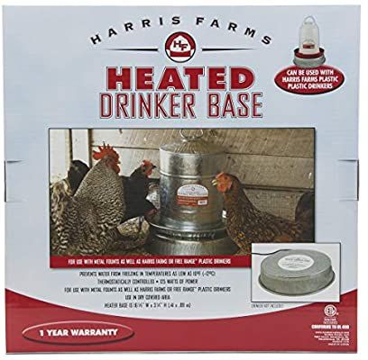 Amazon.com : Harris Farms Heated Poultry Drinker Base : Poultry Watering Equipment : Garden & Outdoor Chicken Hacks, Heated Chicken Waterer, Chicken Coop Accessories, Coop Accessories, Chicken Supplies, Automatic Waterer, Chicken Waterer, Chicken Dips, Poultry Farm