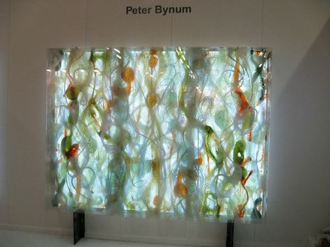 Layered Glass Art | , Bynum paints with acrylic and layers four sheets of tempered glass ... Layered Glass Painting, Layered Glass Art, Fragment Art, Layered Art, Glass Installation, Magnum Opus, The Natural World, Chihuly, Art Culture