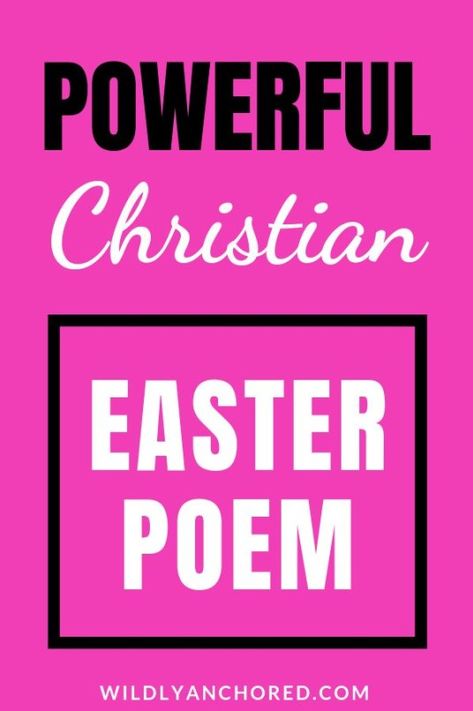 Easter Story For Kids, Easter Speeches, Easter Poems, Easter Devotions, Devotions For Kids, Christ Centered Easter, Easter Lessons, Christian Poems, Easter Service