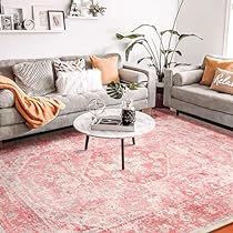 Boho Rug Bedroom, Boho Rugs Bedroom, Dorm Room Rugs, Rugs Pink, Pink Rugs, Earthy Living Room, Pink Dorm, 8x10 Rug, Boho Rugs