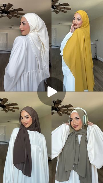 Draped Hijab Style, Hajab Girl Style, How To Style Chiffon Hijab, Hijab Styles For Dresses, Chiffon Hijab Style Tutorial, Style Inspiration Hijab, Hijab Styles Chiffon, Hijab Styles Full Coverage, Hajbi Styles Outfit