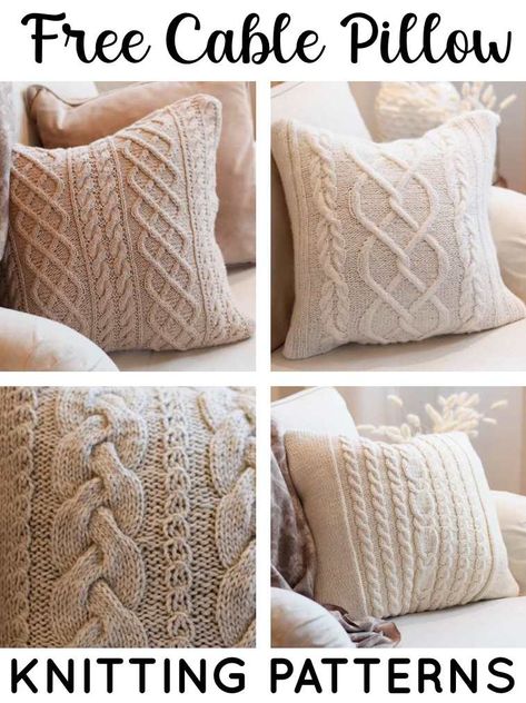 Free Knitting Patterns (4632 free knitting patterns) Knitted Cushion Pattern, Crochet Cushion Covers, Pillow Knitting, Knitted Cushion Covers, Cable Knit Blankets, Cushion Cover Pattern, Throw Pillow Pattern, Pillow Covers Pattern, Cable Knitting Patterns