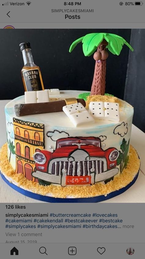 Havana Nights Theme Cake, Havana Nights Cake Ideas, Havana Night Cake Ideas, Cuban Themed Cake, Cuban Cake Theme, Havana Cake Design, Cuban Birthday Cake, Havana Theme Party, Havana Nights Party Theme