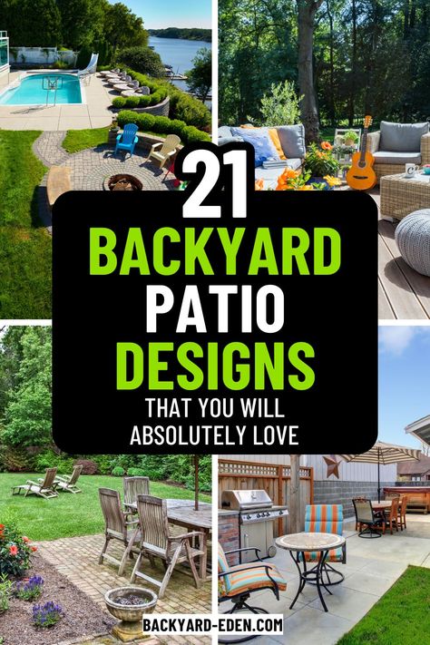 🌿 21 Backyard Patio Designs 🌿 Discover 21 jaw-dropping backyard patio designs that will completely transform your outdoor space! 🌞 From sleek and modern layouts to cozy and rustic retreats, these ideas will inspire you to create the perfect patio. Learn how to choose the best materials, furniture, and decor to suit your style and budget. Whether you’re planning a total makeover or just looking for fresh ideas, these designs will elevate your backyard to new heights! 🌸✨ Backyard Patio Designs With Pool, Easy Outdoor Projects, Patio Retreat, Stone Patio Designs, Country Patio, Ultimate Backyard, Patio Layout, Dream Patio, Rustic Patio