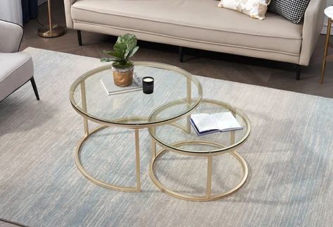 Round Nesting Coffee Tables, Elephant Table, 2 Coffee Tables, Iron Coffee Table, Round Sofa, Coffee Table Legs, Small Apartment Living Room, Vintage Side Table, Unique Coffee Table