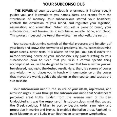 Facts About Subconscious Mind, Subconscious Mind Reprogramming, Reprogramming Your Subconscious Mind, Reprogram Subconscious Mind Affirmations, Subconscious Mind Psychology Facts, Superconscious Mind, Subconscious Mind Programming, Conscious And Subconscious Mind, Reprogram Subconscious Mind