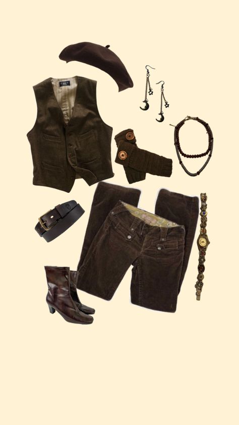 outfit inspo! ~ 🤎🍂 #outfit #60s #oufitinspo #brown #brownaesthetic #inspo #grunge #60saesthetic #autumn #fall #falloutfit #autumnoutfit #fyp #fashion #vintage #inspiration #darkbrown #moon #inspirationboard Brown Grunge Outfit, 60’s Aesthetic, Outfits 60s, Brown Grunge, Grunge Outfit, Vintage Inspiration, Inspo Outfit, Brown Aesthetic, Autumn Outfit