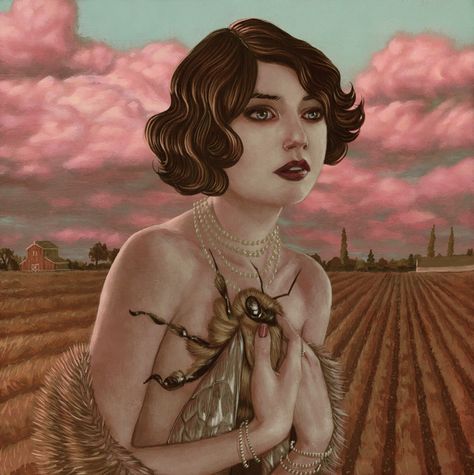 Casey Weldon -  Honey 2012 Art Beat, Magazine Illustration, Lowbrow Art, Surrealism Painting, Bee Art, Arte Sketchbook, Artist Profile, Pop Surrealism, Portrait Illustration