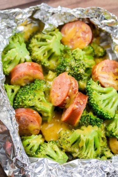 Broccoli And Sausage, Sausage Broccoli, Foil Pack Meals, Egg Diet Plan, Boiled Egg Diet Plan, Boiled Egg Diet, Low Carb Diet Recipes, Healthy Low Carb Recipes, Low Carb Dinner Recipes