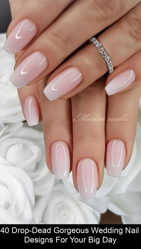 On the big day, everything must be flawless. Aside from accessories, hairdo, and makeup, your wedding nail designs are essential Coffin Nails For Summer, Bridal Nails French, Wedding Nail Designs, Wedding Nail Ideas, Simple Wedding Nails, Blush Pink Nails, Birthday Nail Designs, Nails For Summer, Wedding Nail Art Design