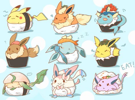 Pokemon Cupcakes, Pokemon Eevee Evolutions, Pokemon Game, 귀여운 음식 그림, Poke Ball, Pokemon Stickers, Pokemon Eeveelutions, Cute Pokemon Pictures, Eevee Evolutions