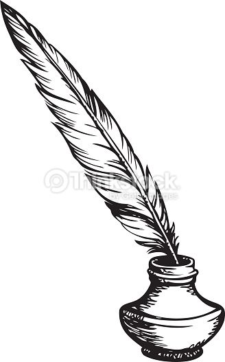 Little Women Poster, Pen Vector, Feather Pen, Quill Pen, Goose Feather, Women Poster, Feather Tattoo, Vector Sketch, Little Women