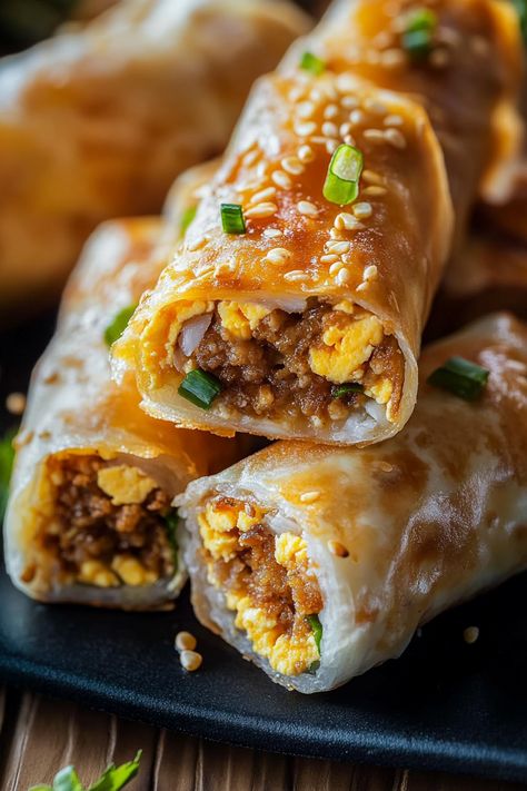 Egg Rolls Egg Roll Ideas Appetizers, Egg Roll Filling Recipes, Fried Egg Rolls, Eggs Rolls, Rolled Egg, Frozen Egg Rolls, Healthy Egg Rolls, Chinese Egg Rolls, Pork Cabbage