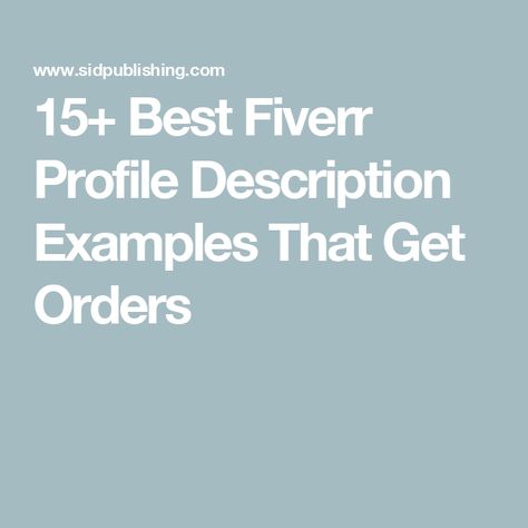 15+ Best Fiverr Profile Description Examples That Get Orders Fiverr Profile, Freelance Contract, Best Profile, Fiverr Gigs, Data Mining, We Are A Team, Data Entry, Blog Writing, Content Writing