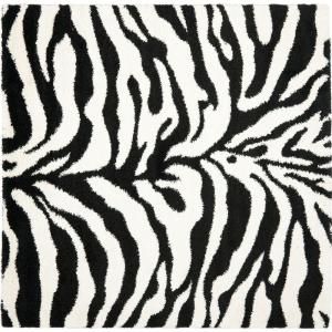 Home Dynamix Tribeca Black/Ivory 8 ft. x 11 ft. Indoor Area Rug-1-HD5388-457 - The Home Depot Zebra Carpet, Art Deco Abstract, Zebras Animal, Rug Ivory, Square Area Rugs, Square Rug, Black Area Rugs, Floor Finishes, Black Rug