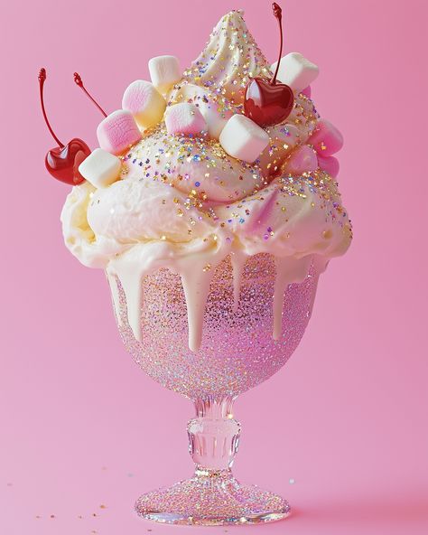 Ice-cream Sundaes should be free for girls 🍨🍧🍨 #icecream #glitter #glitteryfood #prettyfood #icecreamlover #girlythings #icecreamporn #sundae #sparkles #marshmallow #pinkaesthetic #thisisnotreal #aiart #aifood #foodphotography #aiartcommunity #glittergirl #girlythings #pinterestgirl #sprinkles Glitter Ice Cream, Glitter Girl, Cream Soda, Street Style Outfits Men, Ice Cream Sundae, Cute Desserts, Fake Food, Pinterest Girls, Be Free