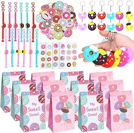 Amazon.com: 88 Pcs Donut Party Favors Set, Include Donut Party Bags Goodie Bags Donut Bracelets Donut Keychains Key Ring and Stickers Donuts Birthday Party Supplies Gift for Kids Classroom Prizes Fillers : Toys & Games Donuts Birthday Party, Donuts Birthday, Donut Party Favors, Wedding Donuts, Donut Decorations, Classroom Prizes, Donut Birthday Parties, Donut Party, Kids Party Themes