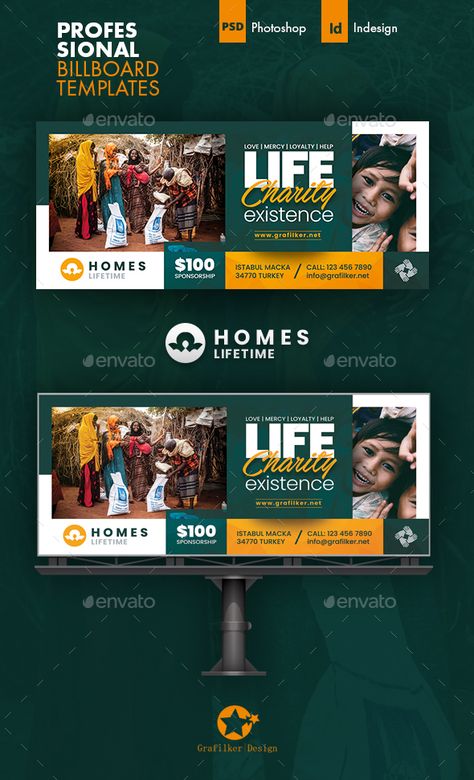 Charity Billboard Templates Charity Banner Design, Creative Banner Design Ideas, Charity Banner, Behance Banner, Creative Billboard Design Ideas, Billboard Design Ideas, Web Slider, Google Banner Ads, Google Banner