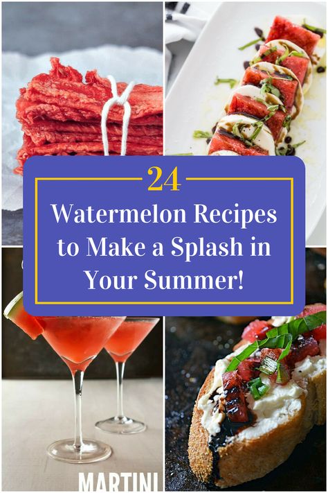 Collage of 4 watermelon recipes. Things To Do With Watermelon, Best Watermelon, Fun Fall Activities, Watermelon Recipes, Recipes To Make, Fall Activities, Autumn Activities, Fall Fun, Best Recipes