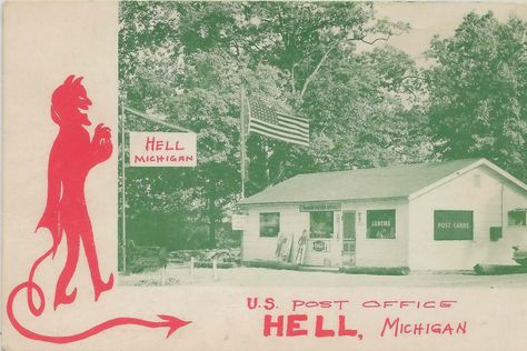 Ever wondered what it might be like to visit Hell? What would you do? What's there to eat in hell? One of our editors tells you if you should go to Hell (a city in Michigan). Hell Michigan, Wilkes Barre Pennsylvania, Michigan Travel, Milwaukee Wisconsin, Cleveland Ohio, Livingston, The Ranch, Fridge Magnet, Post Cards