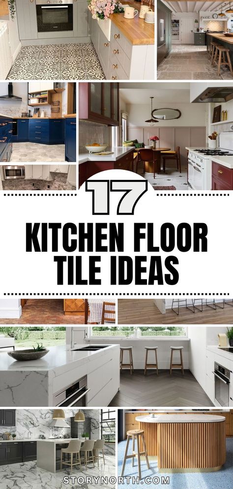 Save this pin for a comprehensive guide on choosing the perfect kitchen floor tile design. Discover trending styles, colors, and patterns to elevate your home decor! #KitchenDecor #HomeImprovement #InteriorDesignTips Kitchen Flooring Farmhouse, Kitchen Tile Floor Ideas, Kitchen Floors Ideas, Flooring Trends 2020, Ceramic Tile Floor Kitchen, Tile Floor Kitchen, Kitchen Floor Tile Design, Small Kitchen Tiles, Kitchen Tiles Floor