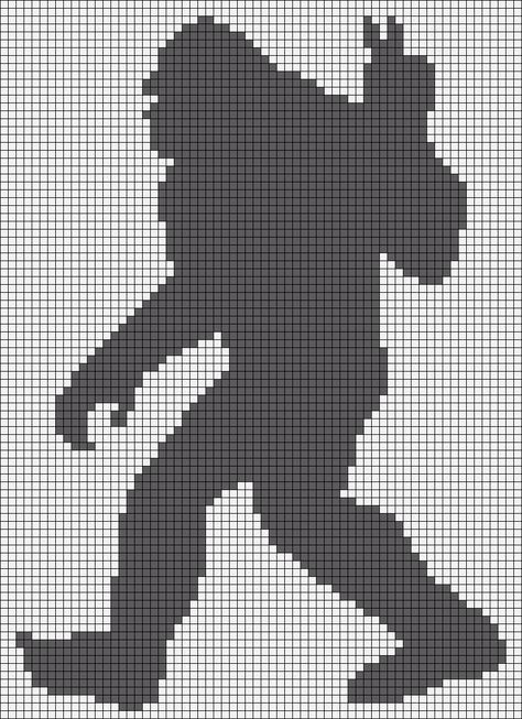 Alpha pattern #161989 | BraceletBook Sasquatch Cross Stitch Pattern, Free Bigfoot Crochet Pattern, Pixel Quilt Patterns Free, Sasquatch Cross Stitch, Bigfoot Quilt Free Pattern, Bigfoot Crochet Pattern Free, Bigfoot Crochet Pattern, Bigfoot Crochet, Graphgan Patterns Free