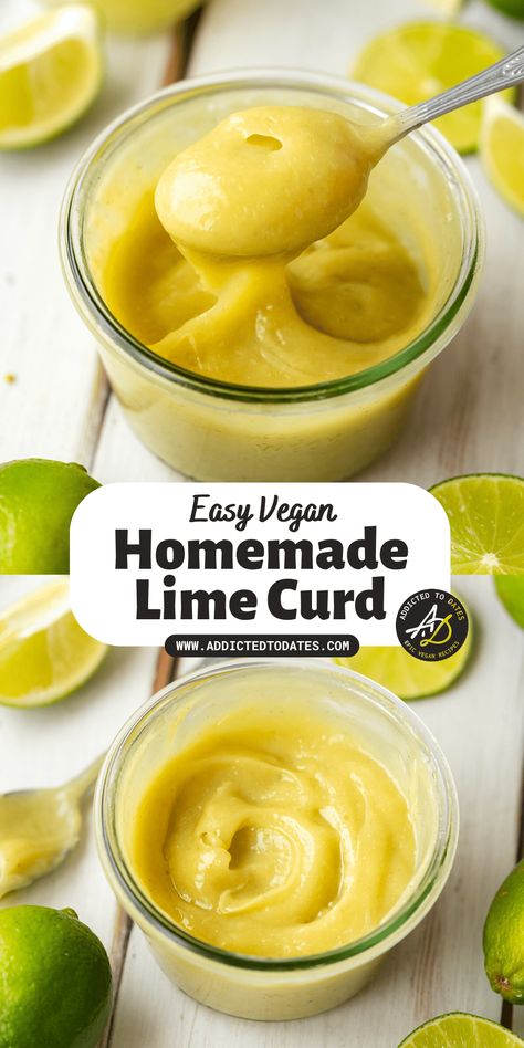 Lime Curd Recipe, Vegan Key Lime, Caramel Dessert Recipes, Lime Curd, Vegan Chocolate Recipes, Self Saucing Pudding, Lime Desserts, Lemon Curd Recipe, Vegan Cookies Recipes