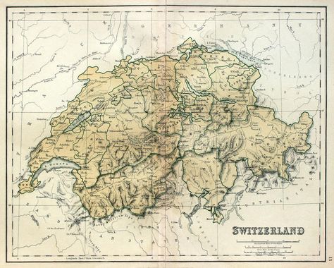 Old map of Switzerland. Antique map of Switzerland, line colored, dated 1850 #Sponsored , #affiliate, #AD, #Switzerland, #dated, #line, #Antique Switzerland Map, Map Of Switzerland, History Research, Family Genealogy, Old Map, Antique Map, Antique Prints, Vintage Map, Map Poster