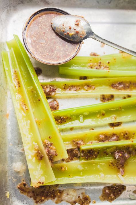 Recipe: Skillet-Braised Celery with Dijon Sauce — Recipes from The Kitchn Braised Celery, Dijon Sauce, Celery Recipes, Celery Sticks, Quick Side Dishes, Reduce Food Waste, Healthy Nutrition, Vegetable Side Dishes, Vegetable Dishes