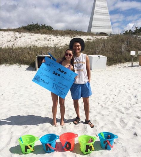 Beach Themed Promposals, Out Of All The Fish In The Sea Promposal, Fish Themed Promposal, Girl Promposal To Boy, Cute Promposals For Girl Best Friends, Sadies Proposal, Prom 2015, Asking To Prom, Hoco Proposals Ideas