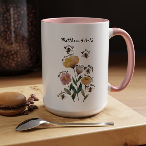 Buy at: https://www.sassyowldesign.com/shop/p/beeattitudes-bee-and-flower-christian-design-accent-coffee-mug-11-15oz Sip your morning coffee with inspiration from our "Beeattitudes" mug! Featuring beautiful bees and flowers, this design reflects the sweetness of life and the blessings of the Beatitudes. It's a perfect reminder of faith, kindness, and God's creation as you start your day. Ideal for Christian women who love to express their faith in every part of their lifestyle. This mug make... Owl Accessories, The Beatitudes, Bee And Flower, Christian Designs, Owl Design, Christian Women, Morning Coffee, Thoughtful Gifts, Coffee Mug