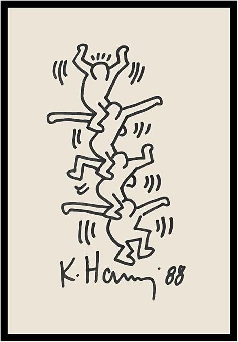 Amazon.com: ROSEREREW Keith Haring Poster, Keith Haring Pop Art, Keith Haring, Keith Haring Wall Art, Keith Haring Canvas, Keith Haring Exhibition Poster, Bedroom Wall Decor, Livingroom, Office 005 (UNFRAMED): Posters & Prints Keith Harrington Art, Keith Haring Prints, Poster Bedroom Wall, Keith Haring Poster, Keith Haring Art, Haring Art, Poster Bedroom, Bedroom Wall Decor, Keith Haring