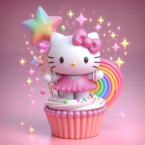 Bolo Da Hello Kitty, Hello Kitty Birthday Theme, Flower Cake Decorations, Hello Kitty Imagenes, Images Hello Kitty, Hello Kitty Cupcakes, Cat Birthday Party, Hello Kit, Hello Kitty Cake